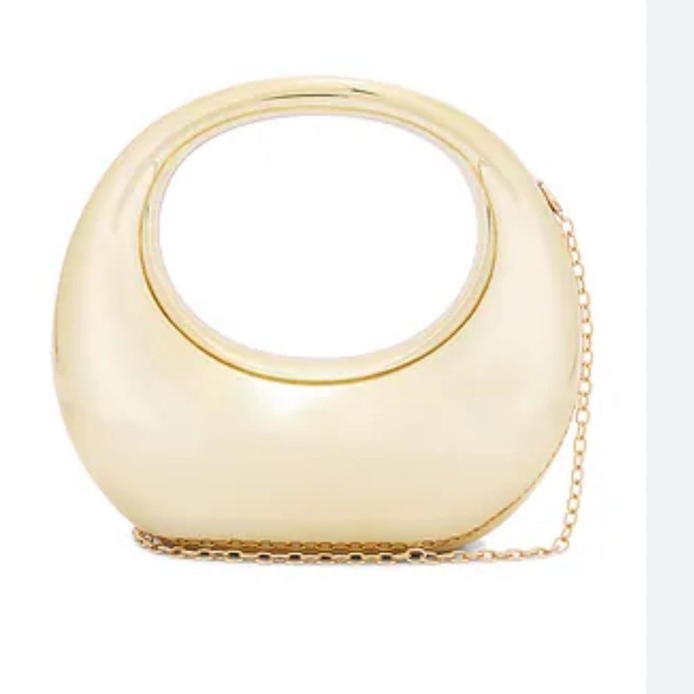 Lovers And Friends Edie bag gold sculptural evening shoulder clutch Revolve
